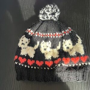 Handmade west highland white terrier pom Pom winter hat beanie